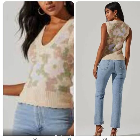 ASTR the Label super soft floral print sweater - Picture 1 of 10